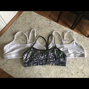 Lululemon power y set of 3 bras size 12